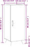 vidaXL - Dressoir - 34,5x34x90 - cm - bewerkt - hout - wit