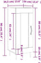 vidaXL - Dressoir - 34,5x34x90 - cm - bewerkt - hout - wit