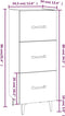 vidaXL - Dressoir - 34,5x34x90 - cm - bewerkt - hout - wit