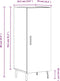vidaXL - Dressoir - 34,5x34x90 - cm - bewerkt - hout - wit