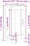vidaXL - Dressoir - 34,5x34x90 - cm - bewerkt - hout - wit