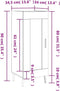 vidaXL - Dressoir - 34,5x34x90 - cm - bewerkt - hout - wit
