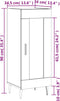vidaXL - Dressoir - 34,5x34x90 - cm - bewerkt - hout - wit