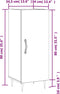 vidaXL - Dressoir - 34,5x34x90 - cm - bewerkt - hout - wit