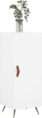 vidaXL - Dressoir - 34,5x34x90 - cm - bewerkt - hout - wit