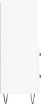 vidaXL - Dressoir - 34,5x34x90 - cm - bewerkt - hout - wit