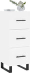 vidaXL - Dressoir - 34,5x34x90 - cm - bewerkt - hout - wit
