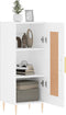 vidaXL - Dressoir - 34,5x34x90 - cm - bewerkt - hout - wit