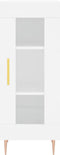 vidaXL - Dressoir - 34,5x34x90 - cm - bewerkt - hout - wit
