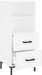 vidaXL - Dressoir - 34,5x34x90 - cm - bewerkt - hout - wit