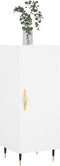 vidaXL - Dressoir - 34,5x34x90 - cm - bewerkt - hout - wit