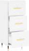 vidaXL - Dressoir - 34,5x34x90 - cm - bewerkt - hout - wit