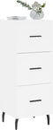 vidaXL - Dressoir - 34,5x34x90 - cm - bewerkt - hout - wit