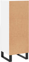 vidaXL - Dressoir - 34,5x34x90 - cm - bewerkt - hout - wit