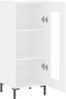 vidaXL - Dressoir - 34,5x34x90 - cm - bewerkt - hout - wit