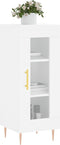 vidaXL - Dressoir - 34,5x34x90 - cm - bewerkt - hout - wit