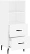 vidaXL - Dressoir - 34,5x34x90 - cm - bewerkt - hout - wit