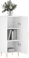 vidaXL - Dressoir - 34,5x34x90 - cm - bewerkt - hout - wit