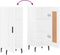 vidaXL - Dressoir - 34,5x34x90 - cm - bewerkt - hout - wit