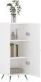 vidaXL - Dressoir - 34,5x34x90 - cm - bewerkt - hout - wit