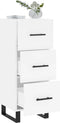 vidaXL - Dressoir - 34,5x34x90 - cm - bewerkt - hout - wit