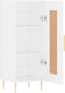 vidaXL - Dressoir - 34,5x34x90 - cm - bewerkt - hout - wit