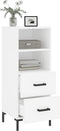 vidaXL - Dressoir - 34,5x34x90 - cm - bewerkt - hout - wit