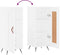 vidaXL - Dressoir - 34,5x34x90 - cm - bewerkt - hout - wit