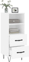 vidaXL - Dressoir - 34,5x34x90 - cm - bewerkt - hout - wit