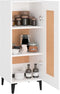 vidaXL - Dressoir - 34,5x34x90 - cm - bewerkt - hout - wit