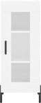 vidaXL - Dressoir - 34,5x34x90 - cm - bewerkt - hout - wit