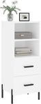 vidaXL - Dressoir - 34,5x34x90 - cm - bewerkt - hout - wit