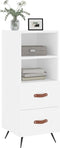 vidaXL - Dressoir - 34,5x34x90 - cm - bewerkt - hout - wit