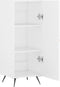 vidaXL - Dressoir - 34,5x34x90 - cm - bewerkt - hout - wit