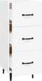 vidaXL - Dressoir - 34,5x34x90 - cm - bewerkt - hout - wit