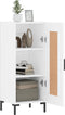 vidaXL - Dressoir - 34,5x34x90 - cm - bewerkt - hout - wit