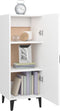 vidaXL - Dressoir - 34,5x34x90 - cm - bewerkt - hout - wit