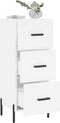 vidaXL - Dressoir - 34,5x34x90 - cm - bewerkt - hout - wit