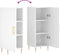 vidaXL - Dressoir - 34,5x34x90 - cm - bewerkt - hout - wit