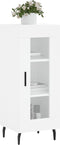 vidaXL - Dressoir - 34,5x34x90 - cm - bewerkt - hout - wit