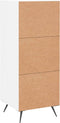 vidaXL - Dressoir - 34,5x34x90 - cm - bewerkt - hout - wit