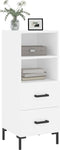 vidaXL - Dressoir - 34,5x34x90 - cm - bewerkt - hout - wit