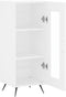 vidaXL - Dressoir - 34,5x34x90 - cm - bewerkt - hout - wit
