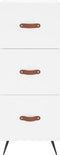 vidaXL - Dressoir - 34,5x34x90 - cm - bewerkt - hout - wit