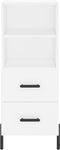 vidaXL - Dressoir - 34,5x34x90 - cm - bewerkt - hout - wit