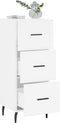 vidaXL - Dressoir - 34,5x34x90 - cm - bewerkt - hout - wit