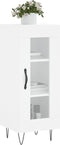 vidaXL - Dressoir - 34,5x34x90 - cm - bewerkt - hout - wit