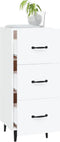 vidaXL - Dressoir - 34,5x34x90 - cm - bewerkt - hout - wit