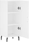 vidaXL - Dressoir - 34,5x34x90 - cm - bewerkt - hout - wit