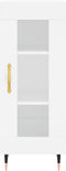 vidaXL - Dressoir - 34,5x34x90 - cm - bewerkt - hout - wit